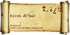 Kirch Ábel névjegykártya