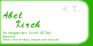 abel kirch business card